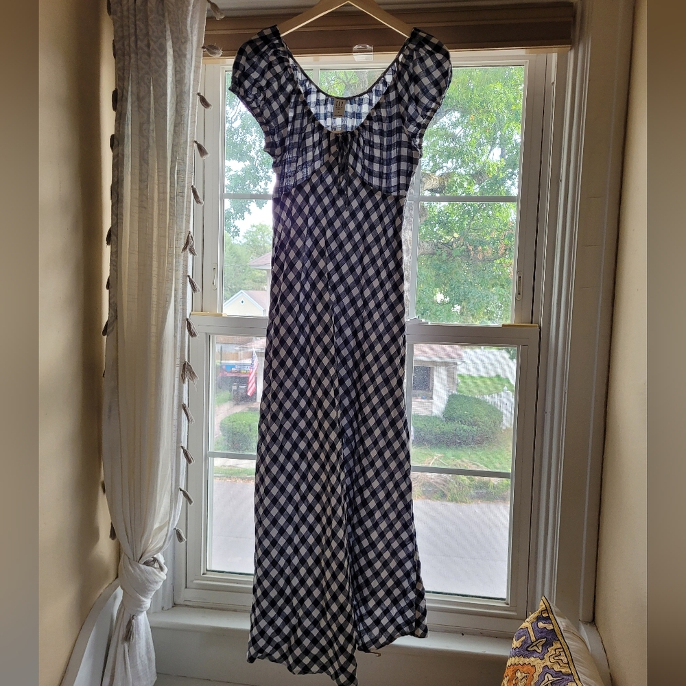 Gingham Checkered Maxi Dress